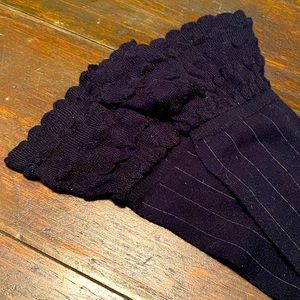 Thigh High Stockings Socks Pin Stripe Black Sizes 4-10